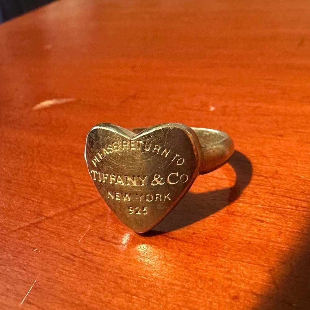 Tiffany & Co signet heart ring - image 1