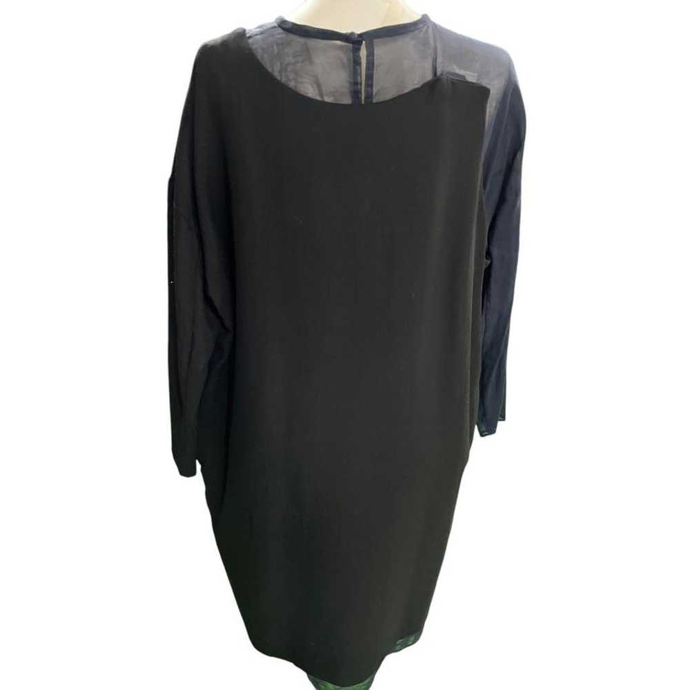 ENFOLD Black Sheer Round Neck Dress Size 38 - image 5