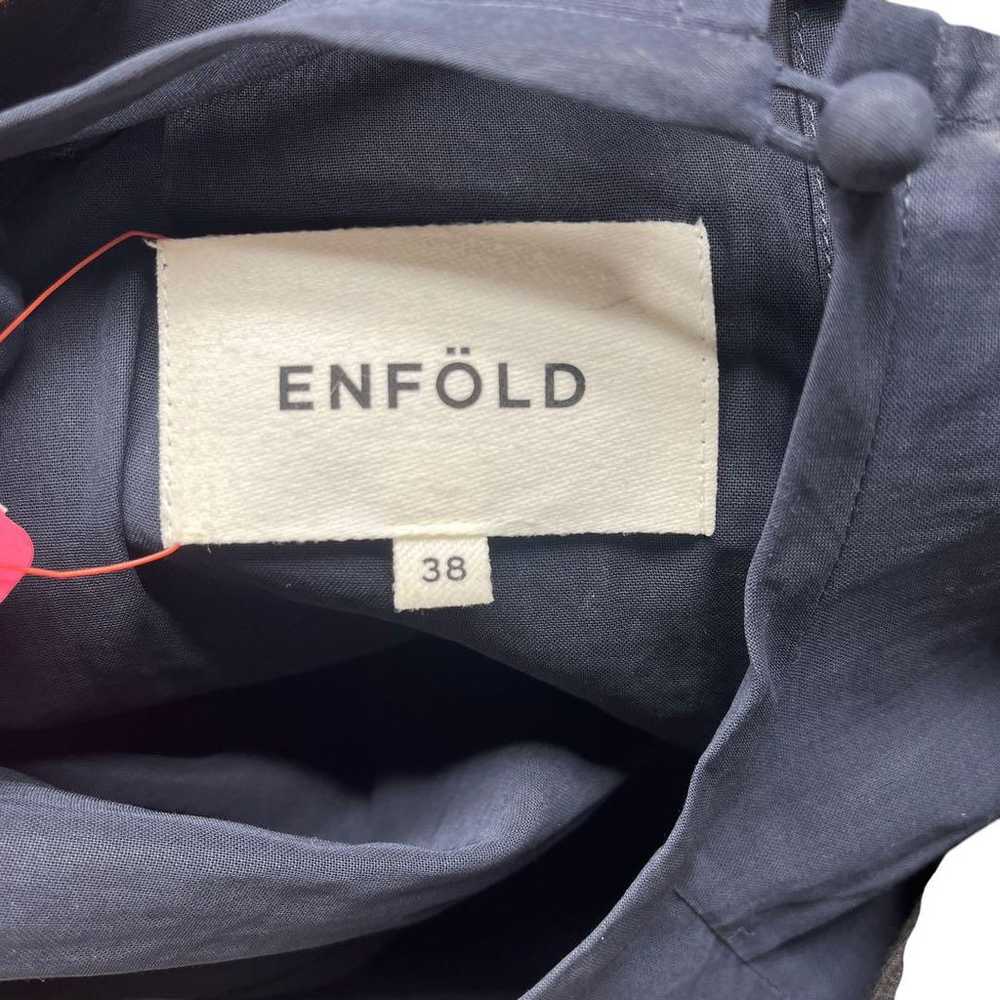 ENFOLD Black Sheer Round Neck Dress Size 38 - image 7