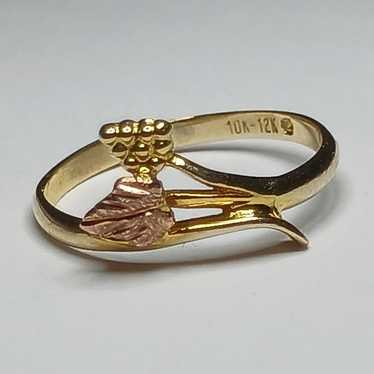 Black Hills Gold Ring Size 6 10k Gold Bypass Ring 