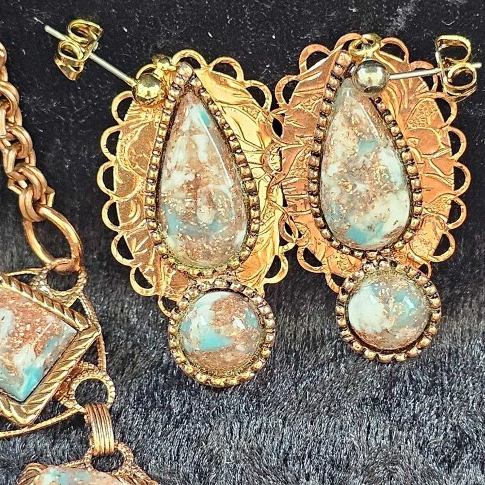 Vintage Copper Jewelry Set. Matching necklace and… - image 2