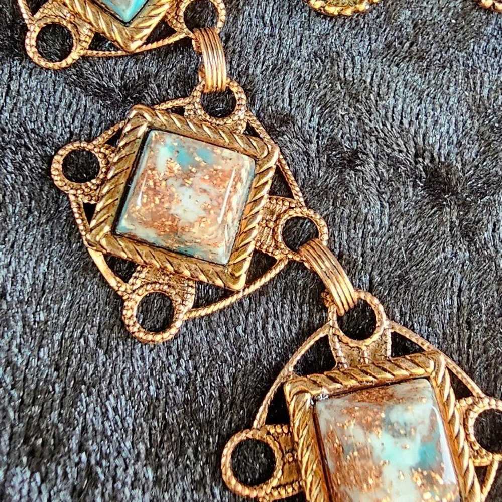 Vintage Copper Jewelry Set. Matching necklace and… - image 5