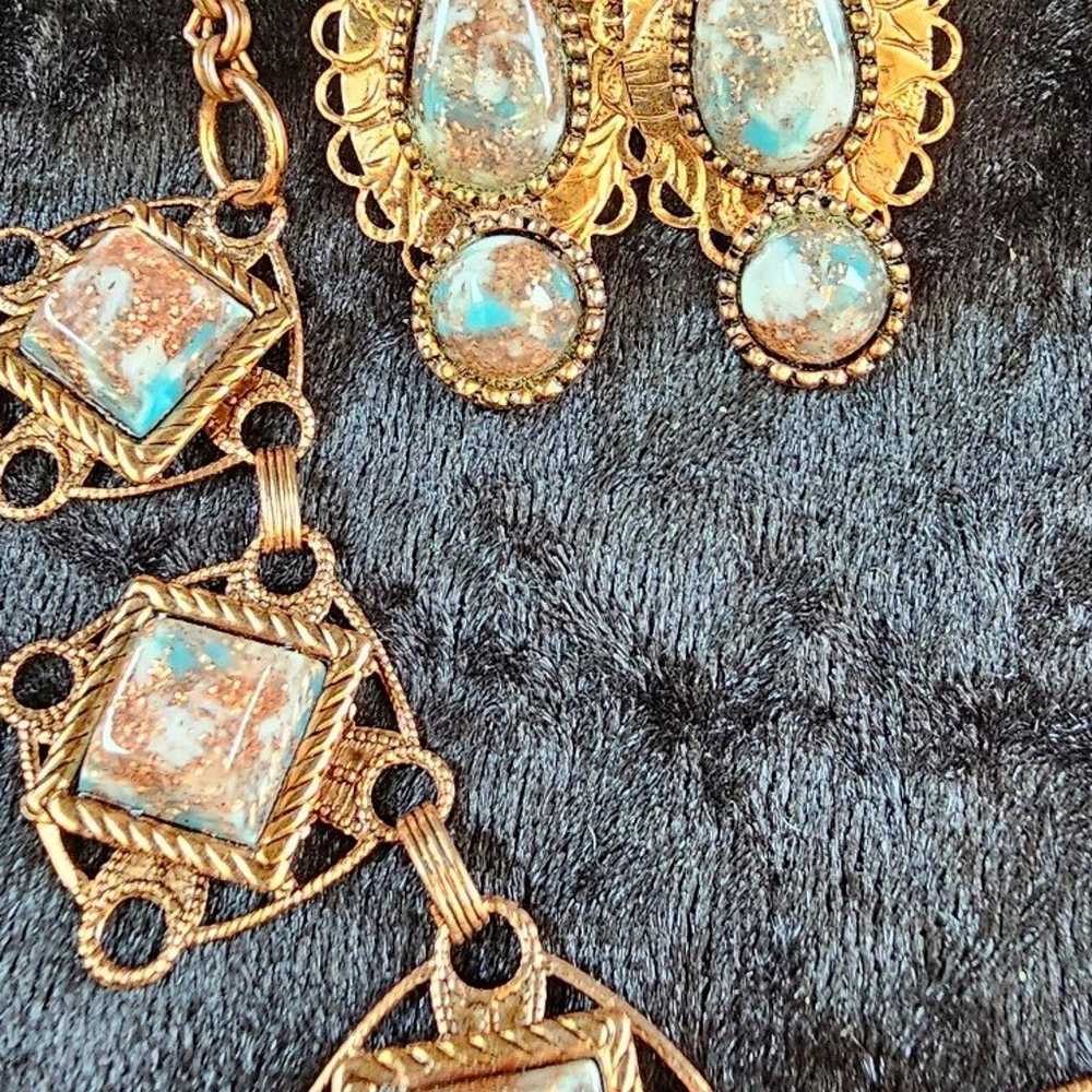 Vintage Copper Jewelry Set. Matching necklace and… - image 7