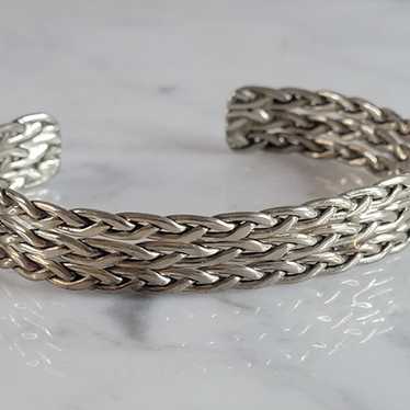 Womens Vintage Estate Sterling Silver Cuff Bracel… - image 1