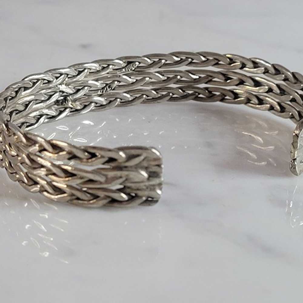 Womens Vintage Estate Sterling Silver Cuff Bracel… - image 2