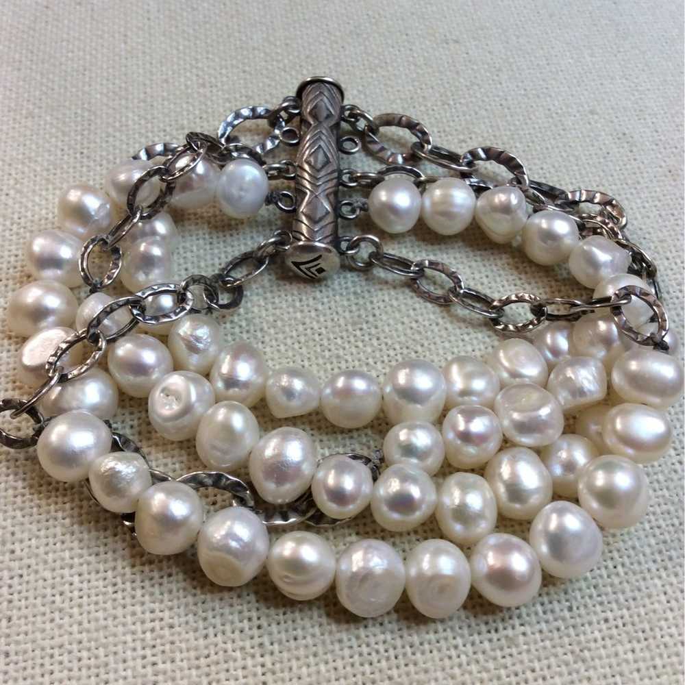 Silpada Rare Vintage Pearl Bracelet - image 1