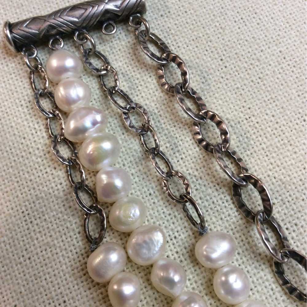 Silpada Rare Vintage Pearl Bracelet - image 5