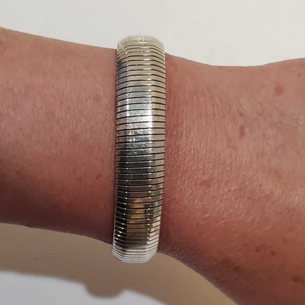 Rare Fine Silver 999 Flex Band Bracelet 7.75" - image 1