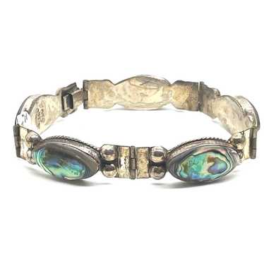 Sterling Taxco Abalone Bracelet