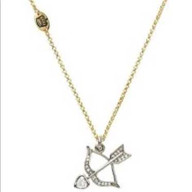 Y2K Juicy Couture Bow and Arrow Swarovski Necklace - image 1