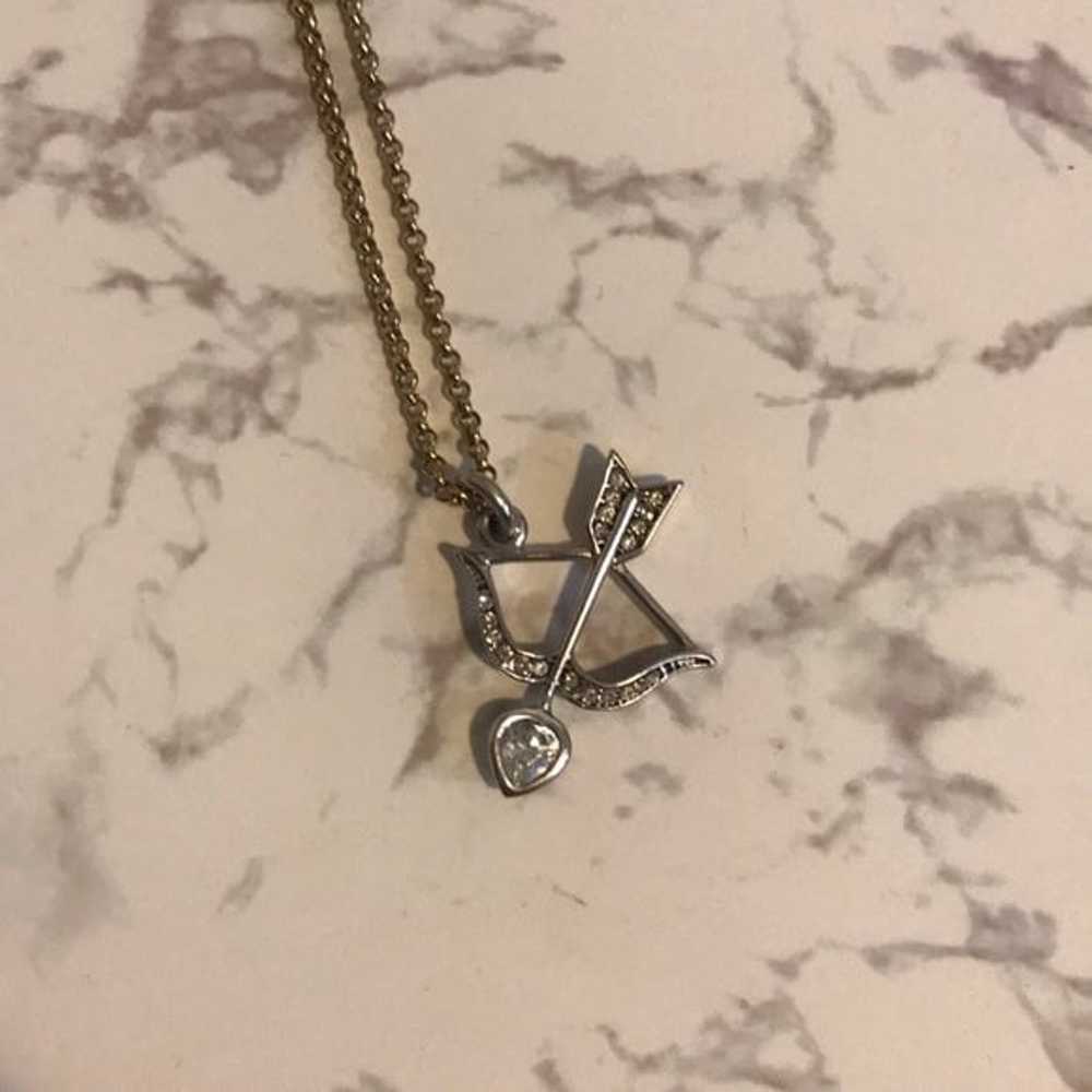 Y2K Juicy Couture Bow and Arrow Swarovski Necklace - image 3