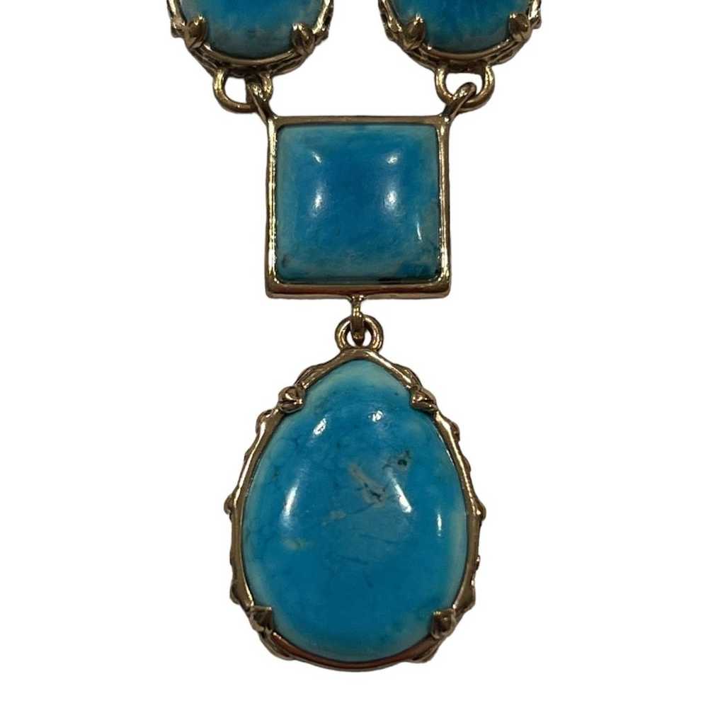 Vintage Barse Bronze Turquoise Stone Necklace - image 3