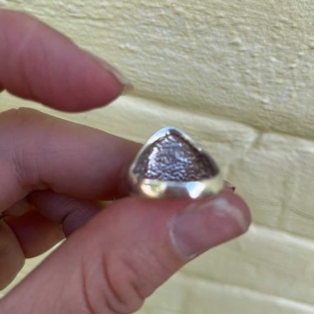 Vintage Native American Sterling Silver Geometric… - image 7