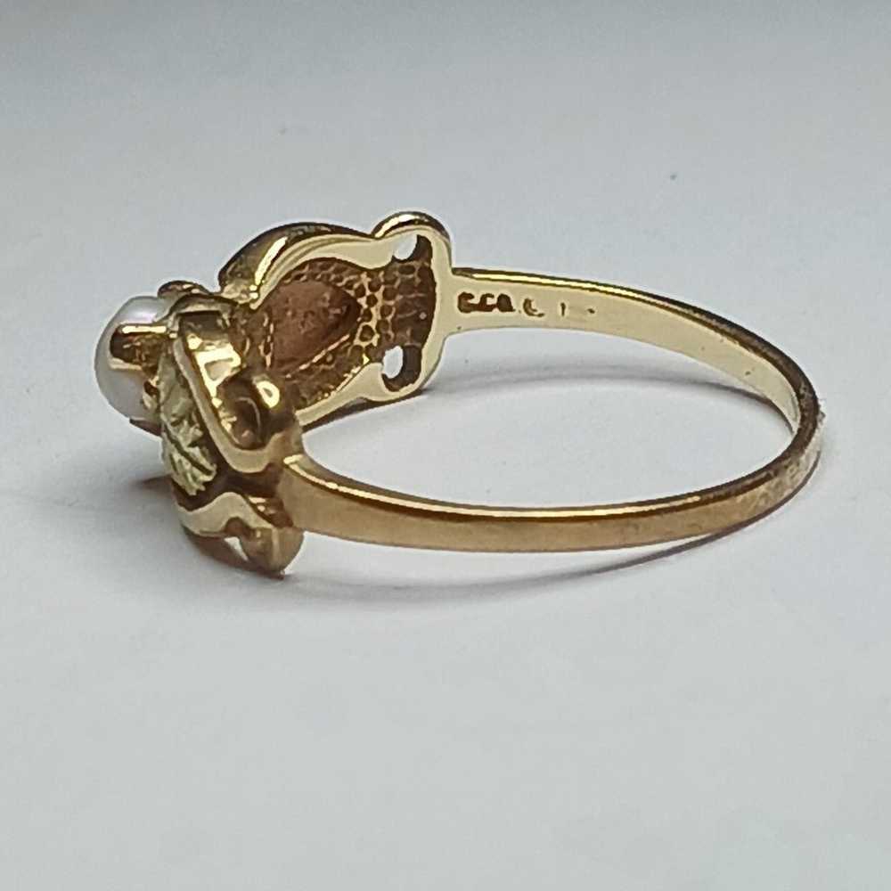 Black Hills Gold 10k Gold Ring Size 6 10k Multi-t… - image 11