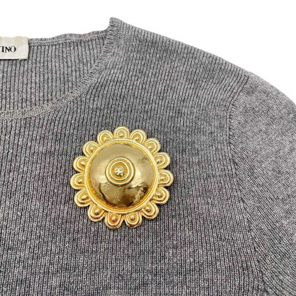 【Vintage】Christian Dior Brooch Flower Gold 7Q14 - image 5