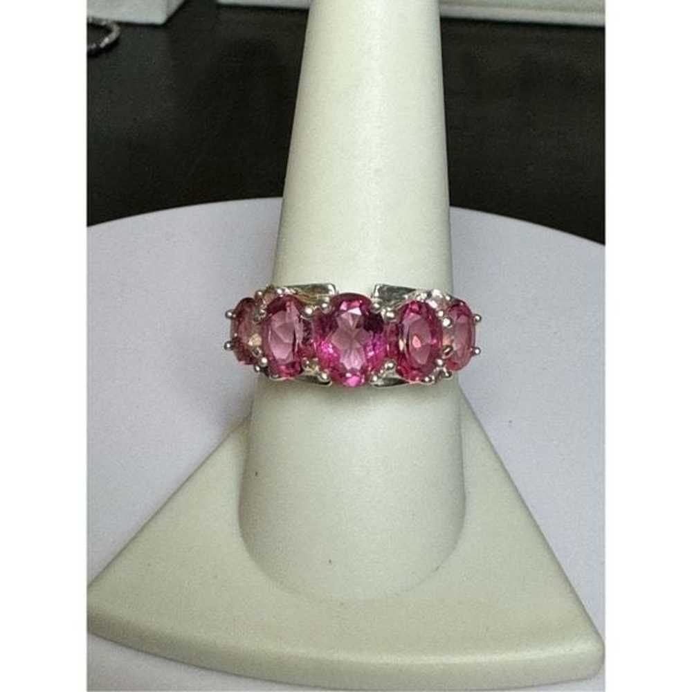 Natural Pink Tourmaline Multi Gemstone Ring - image 3