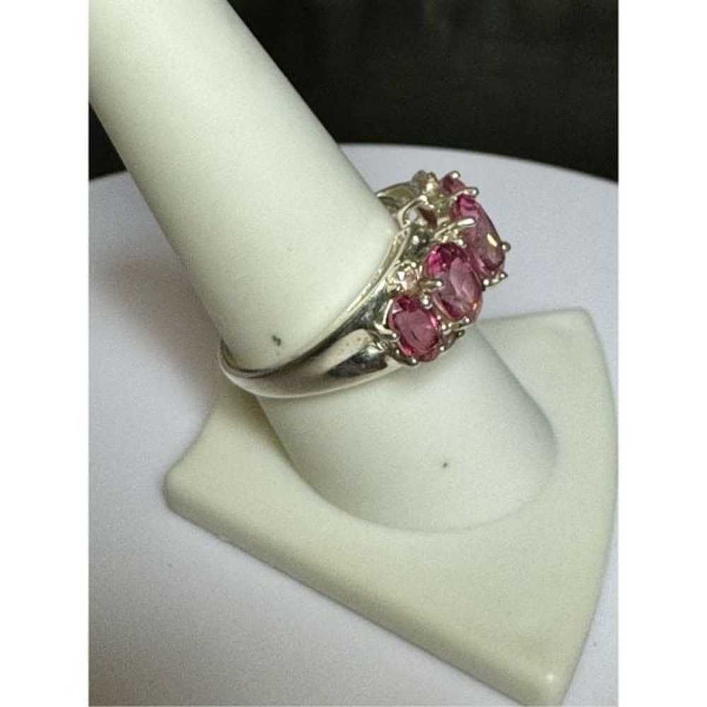 Natural Pink Tourmaline Multi Gemstone Ring - image 5