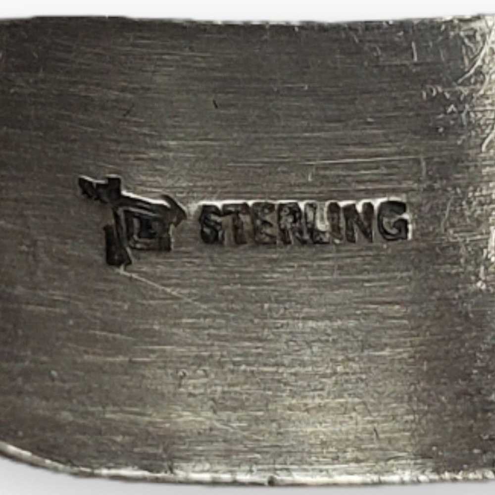 Bell Trading Post Bracelet Sterling Silver Green … - image 8