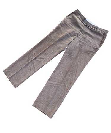 60s 70s vintage slacks \"GRAY×BLACK\" W32 Dorothy Zudora Mens Gray Western Wide Leg Pants Stretch