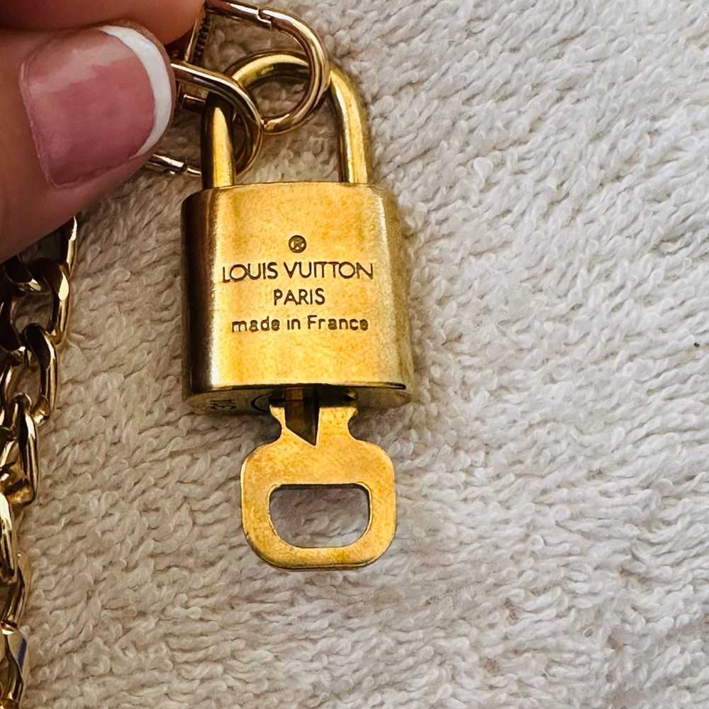 Louis Vuitton 314 Pi π padlock and key with chain - image 3