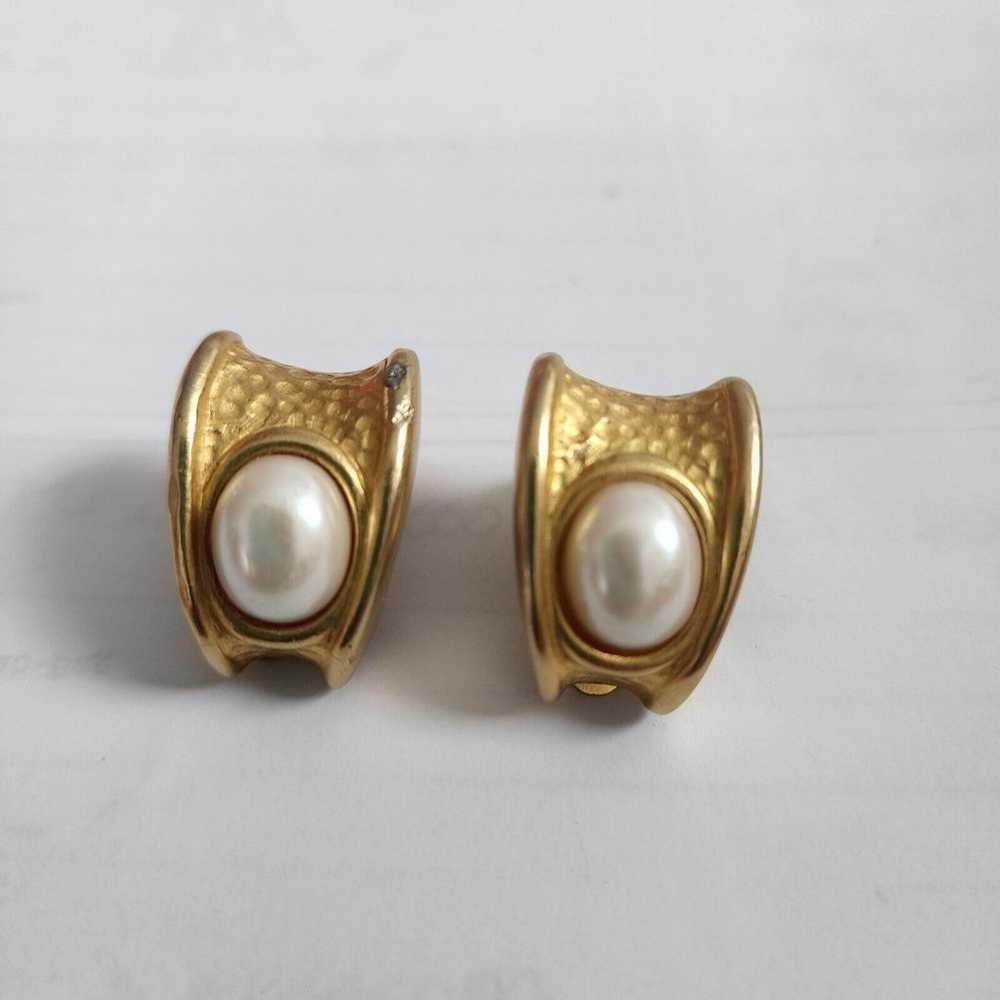 Givenchy Clip Earrings Chunky Door Knocker Oval F… - image 1