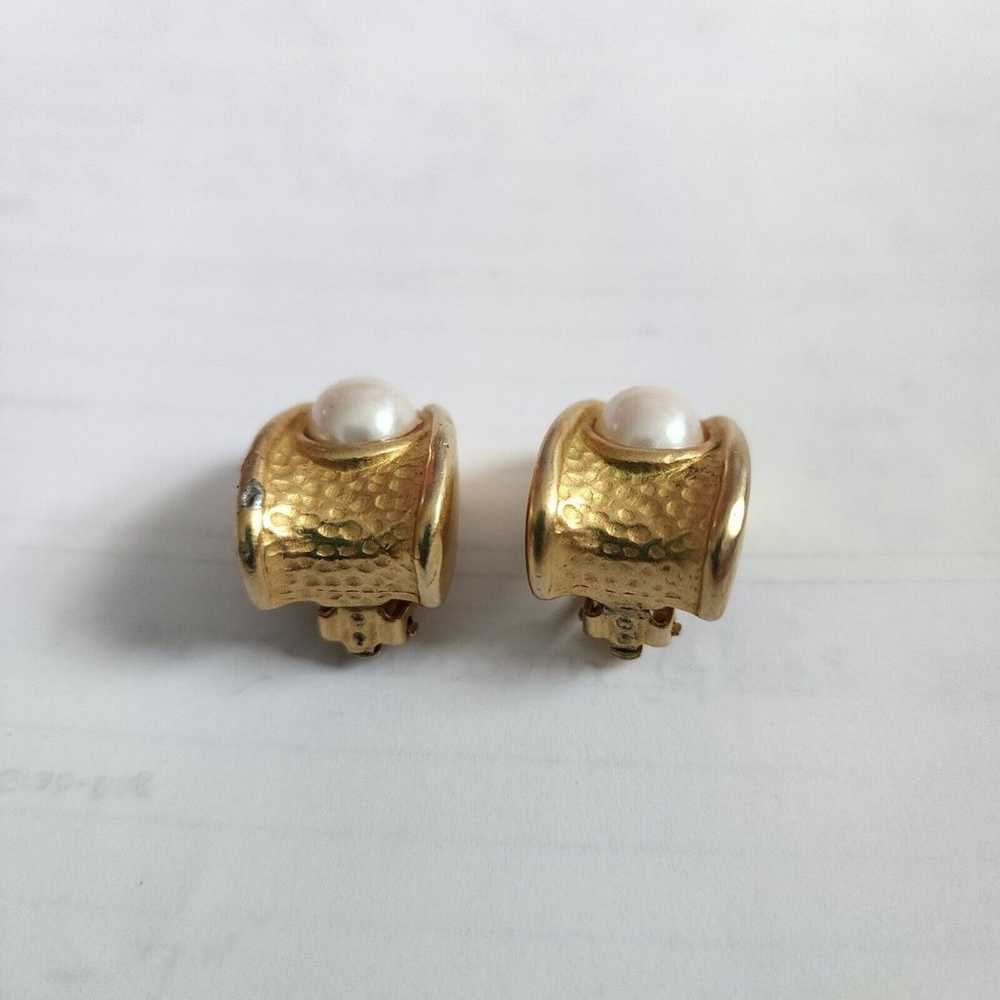 Givenchy Clip Earrings Chunky Door Knocker Oval F… - image 5