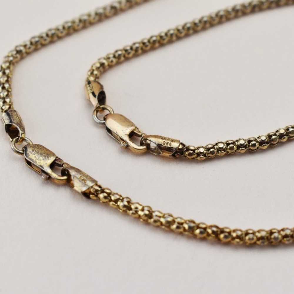 Chunky chain 925 sterling silver necklace set - image 9