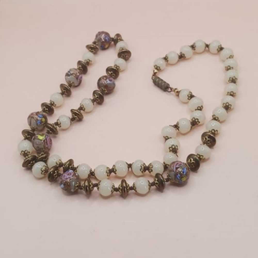 Vintage Cake Beads 24' Necklace - image 1