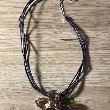 VINTAGE SWAROVSKI CRYSTAL FLOWER HERITAGE PENDANT… - image 1