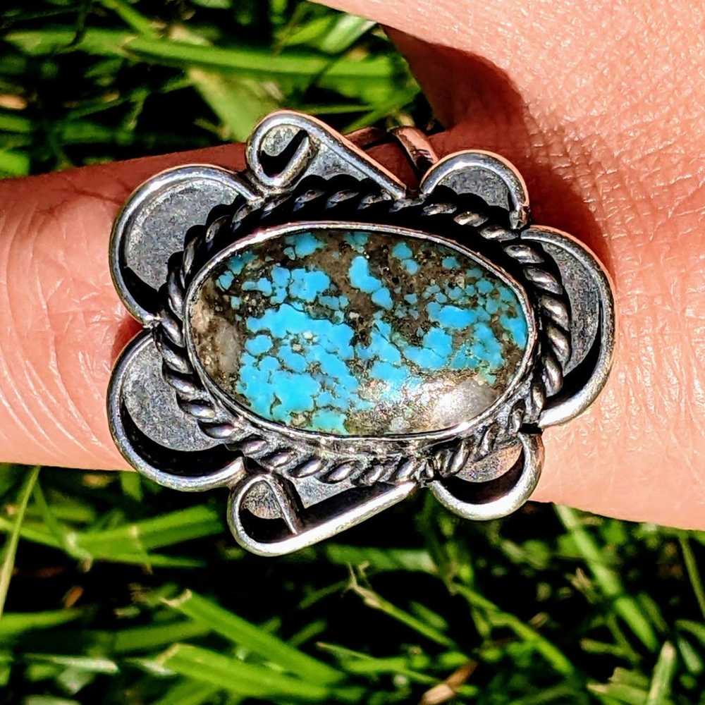 Ithaca Peak Old Pawn Turquoise Sterling Silver Na… - image 2