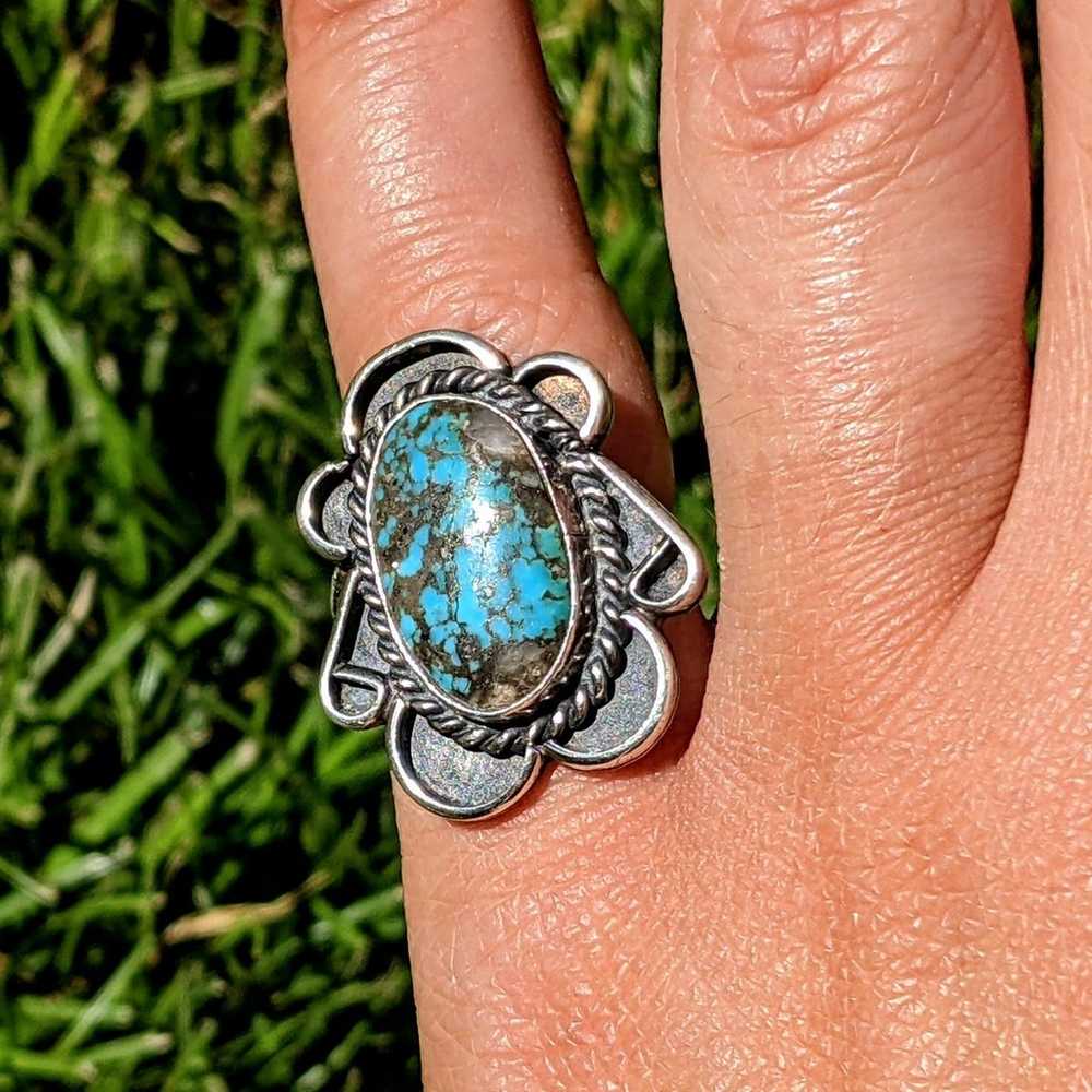 Ithaca Peak Old Pawn Turquoise Sterling Silver Na… - image 4