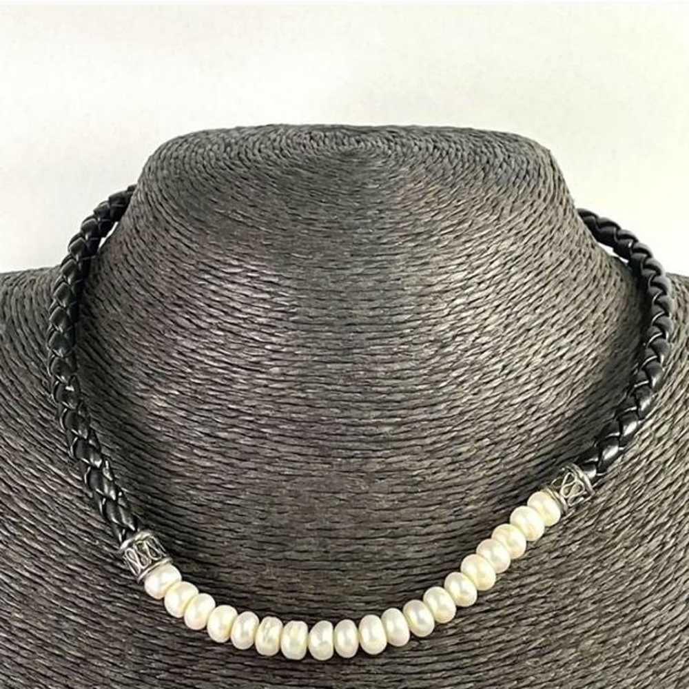 GENUINE FRESHWATER PEARLS SET!! STERLING SILVER 9… - image 2