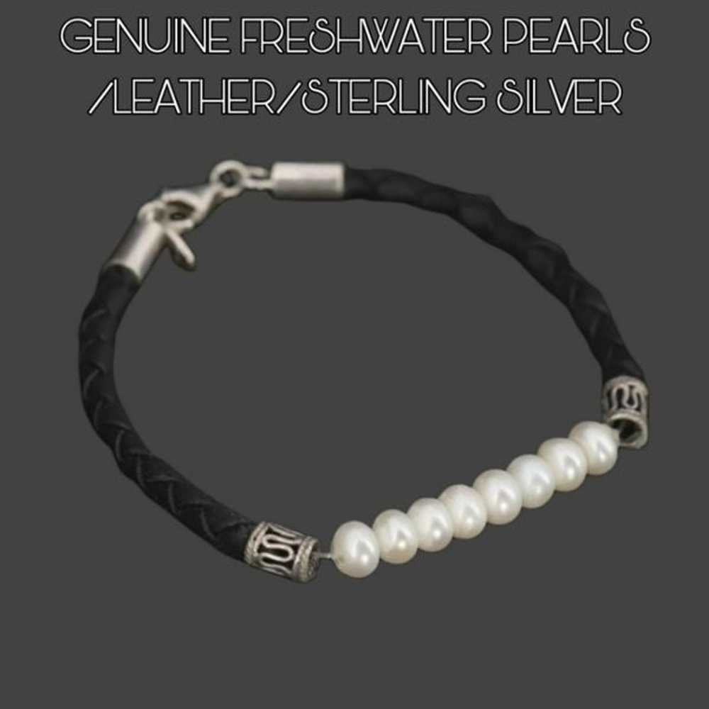 GENUINE FRESHWATER PEARLS SET!! STERLING SILVER 9… - image 5