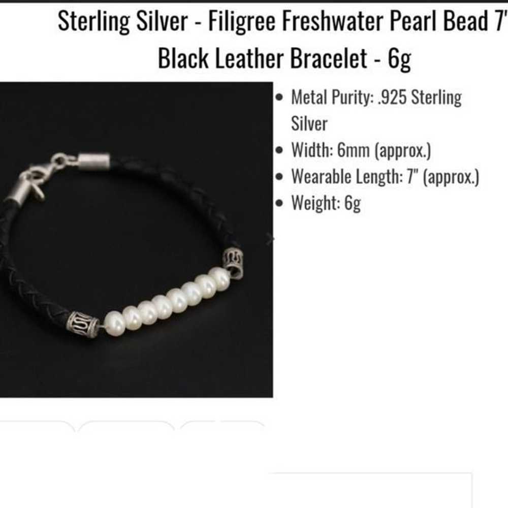 GENUINE FRESHWATER PEARLS SET!! STERLING SILVER 9… - image 6