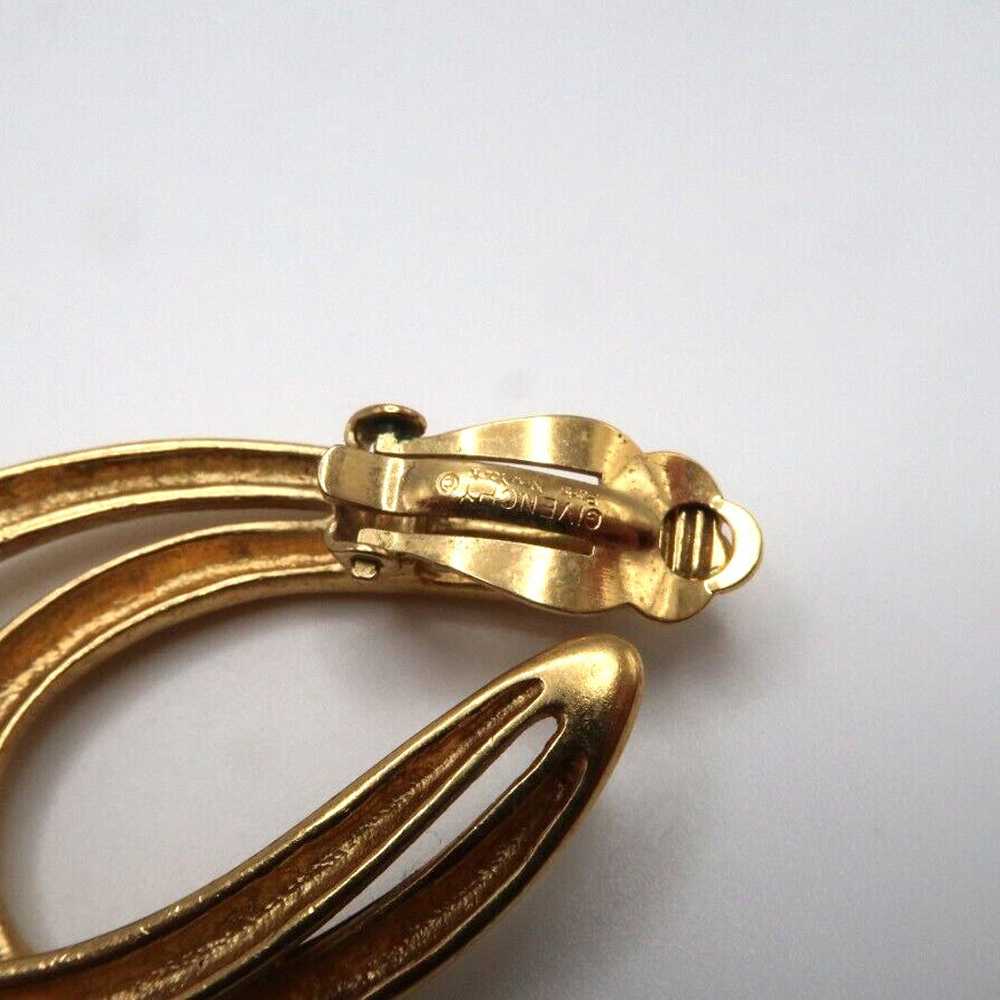 Large Vintage Gold GIVENCHY Hook Dangle Clip Earr… - image 5