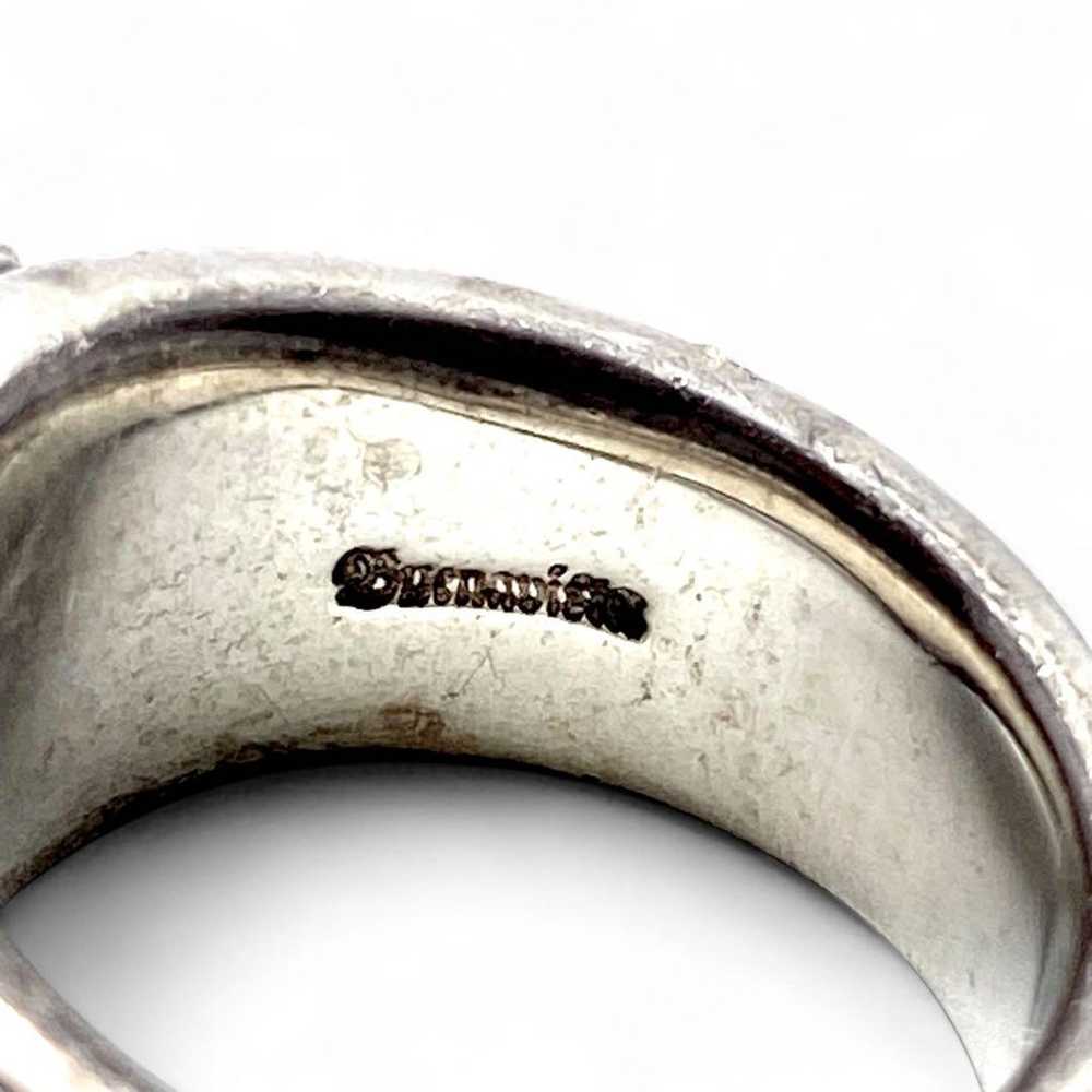 【Masterpiece】 Silver 925 Engraved Ring Size 12 Ro… - image 10