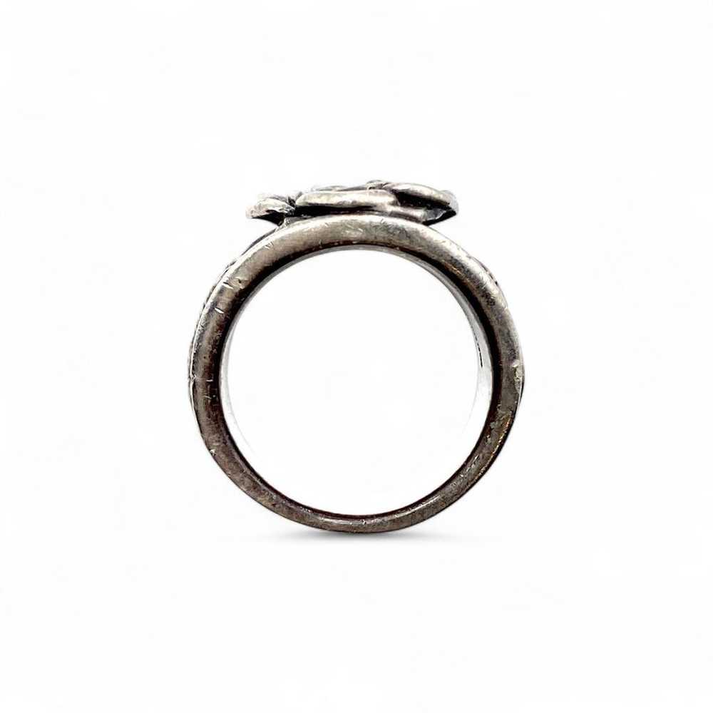 【Masterpiece】 Silver 925 Engraved Ring Size 12 Ro… - image 7