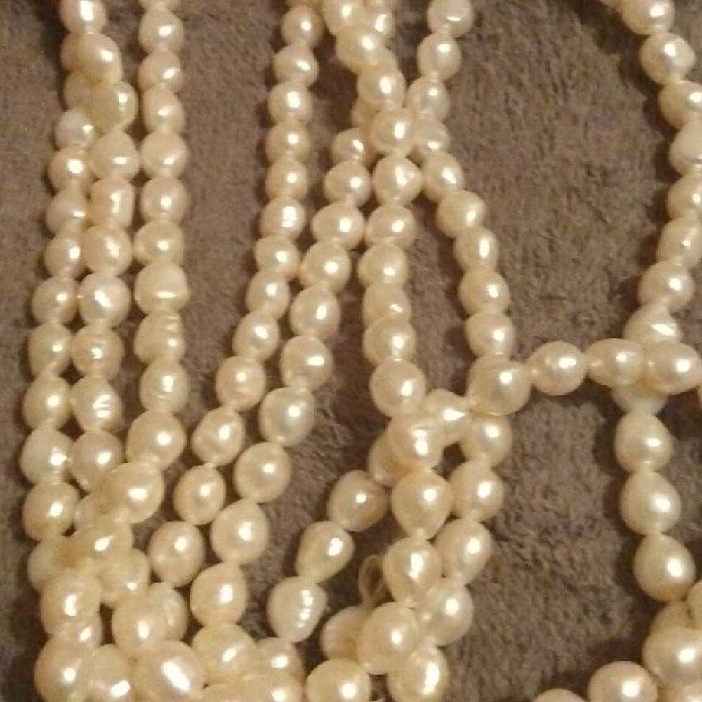 Real Vintage pearls 8 ft - image 1