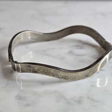 Womens Vintage Estate Sterling Silver Modernist B… - image 1