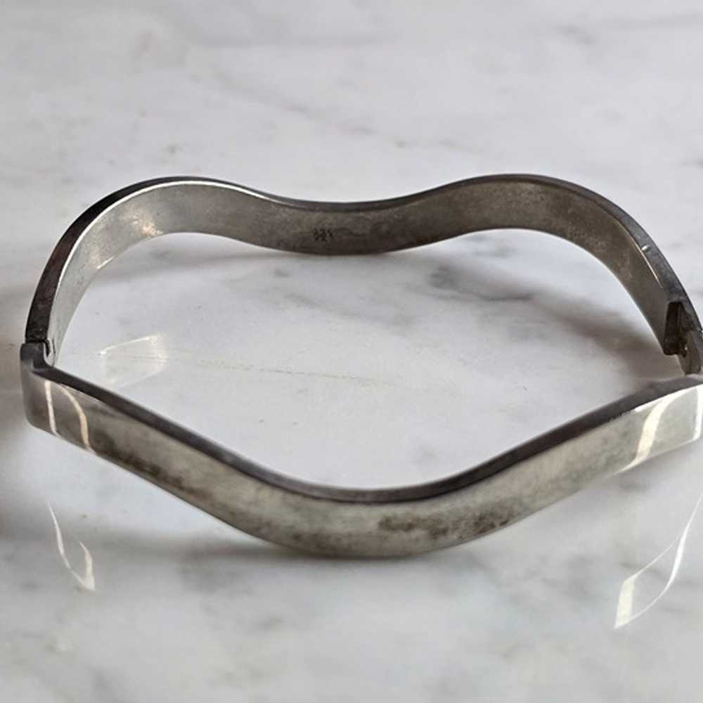 Womens Vintage Estate Sterling Silver Modernist B… - image 2