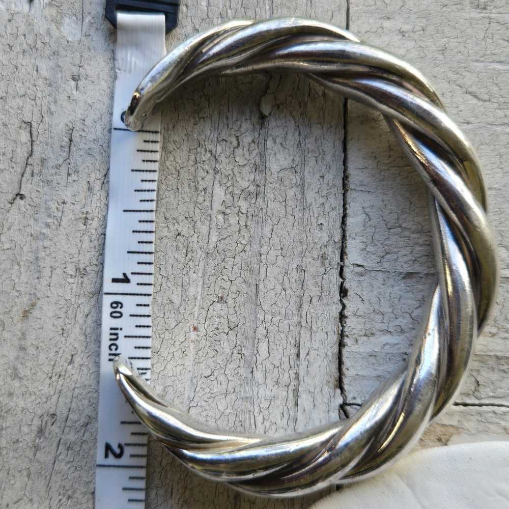 Sterling Silver Twist Cuff Bracelet - image 3