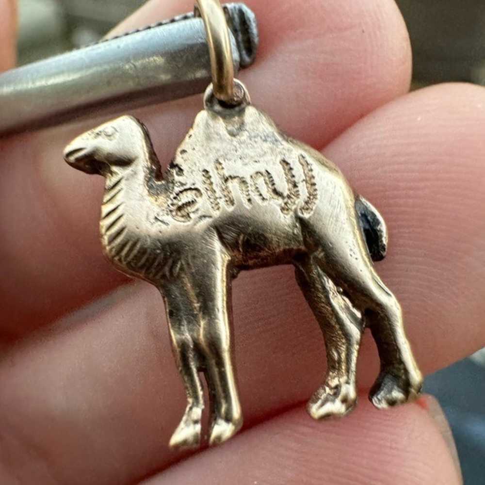 Antique  solid 10k yellow gold Camel Arabic Al-Ḥa… - image 1