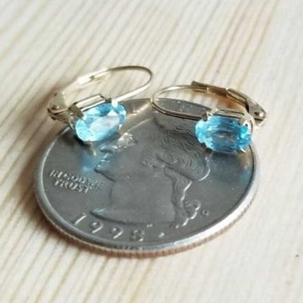 10K Gold Topaz Earrings - image 2