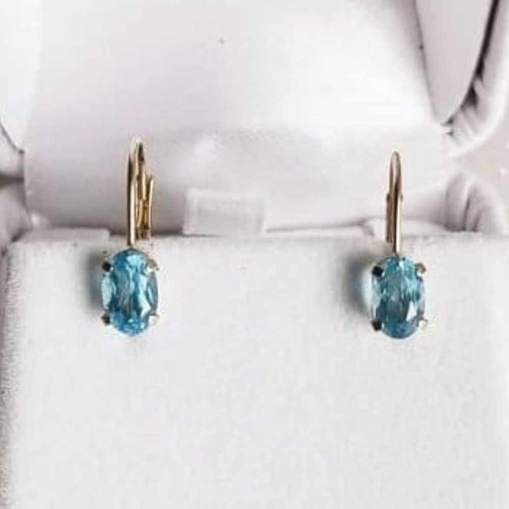 10K Gold Topaz Earrings - image 6