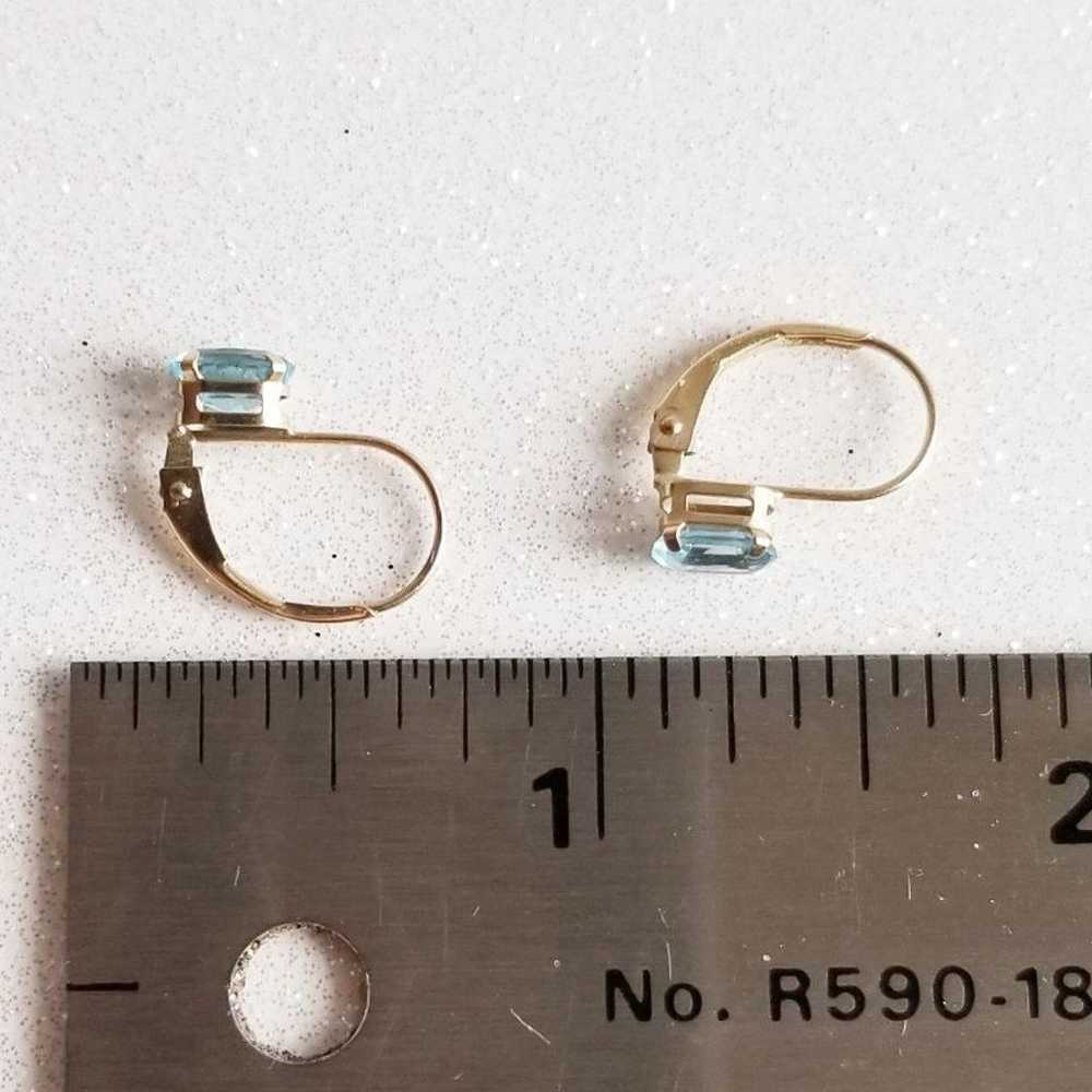 10K Gold Topaz Earrings - image 8