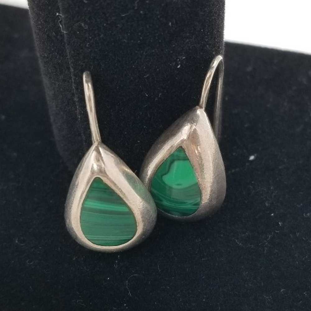 Sterling Silver and Malachite Jewelry Group - image 9