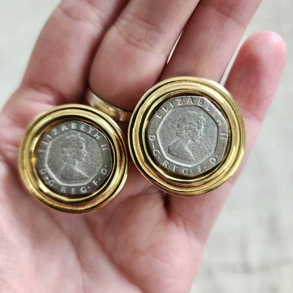 Elizabeth coin clip on earrings - image 10