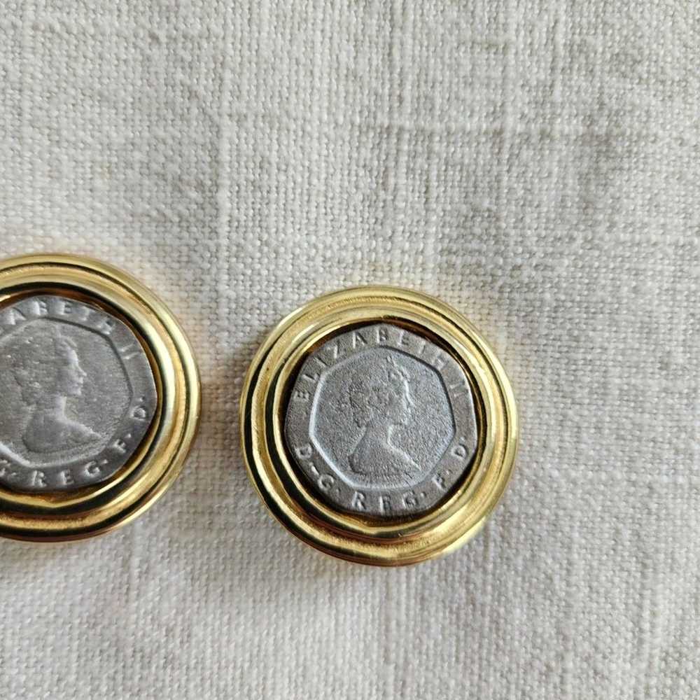 Elizabeth coin clip on earrings - image 3