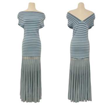 Alexis Marce Off-The-Shoulder Knit Maxi Dress Powd