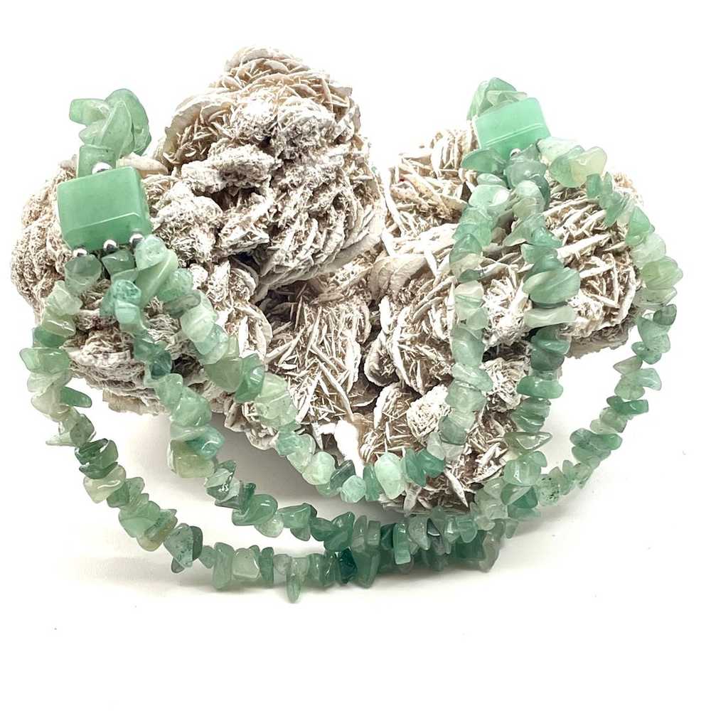 Vintage Jade Nugget Multistrand Necklace - image 3